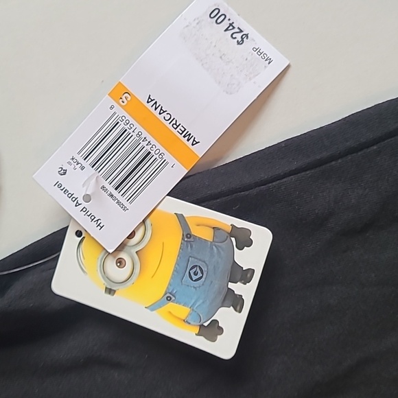 Hybrid Apparel Juniors Women's Minion Americana NWT Small Top Cold Shoulder - Picture 4 of 8